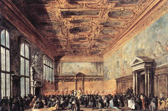 GUARDI, Francesco Audience Granted by the Doge Norge oil painting art